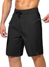 Men Swim Trunks Quick Dry Board Shorts with Zipper Pockets Beach Shorts Ba
