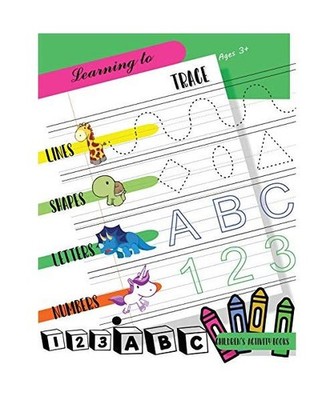 Learning to Trace Lines Shapes Letters Numbers: Activity Book for Children Ages 