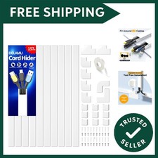 Electric Cable Trunking, 4M Cable Cover Wire Hiders for Wall, Self Adhesive W...