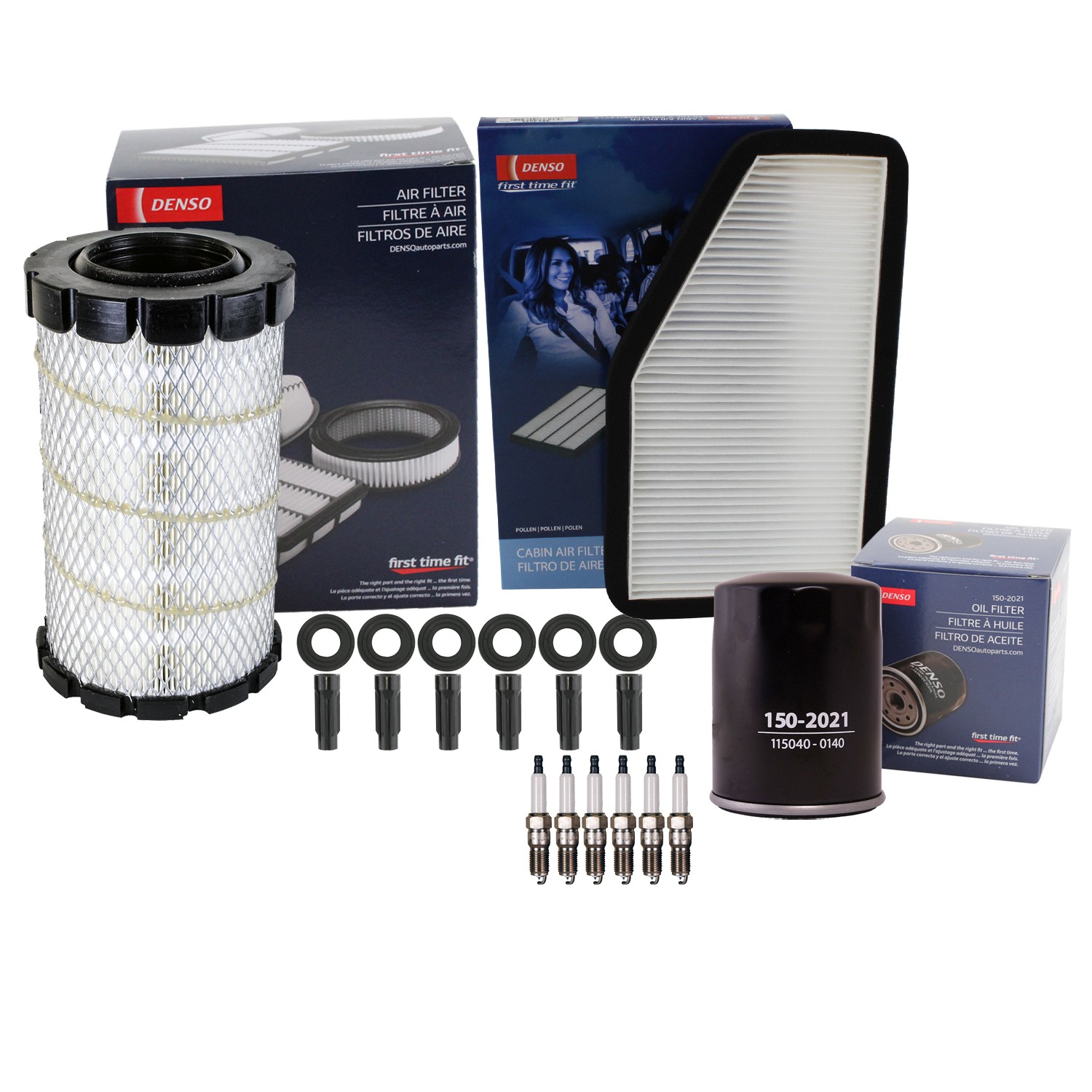 Denso Tune Up Kit 6 Spark Plugs  Boots Kit for Escape Mariner 3.0 V6 FLEX Vin G