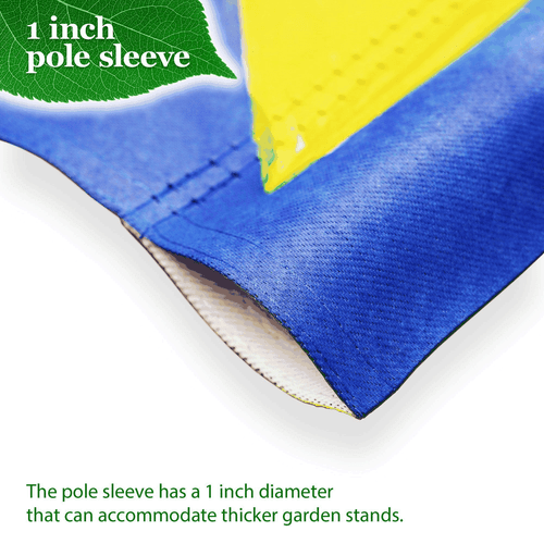 Combo Pack Garden Flag Stand Black 36x 6 in and Garden Flag 12x18 in Sunflower - Picture 2 of 9