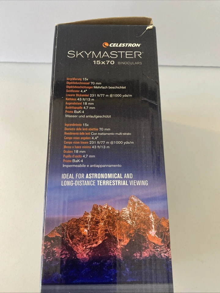 Celestron SkyMaster 15x70mm Astronomy Binoculars – Black – Powerful Long Range - Image 4 of 4