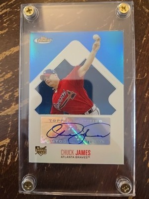 2006 Topps Finest Rookie Auto Blue Refractor /299 Chuck James #151 Auto RC
