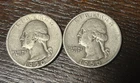 1950 S & 1950 D Washington Quarter 90% Silver Circulated 2 Coin Set