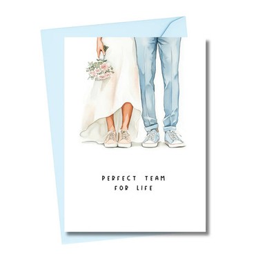 heaven+paper  Hochzeitskarte I Perfect Team I  DIN B6 mit Umschlag