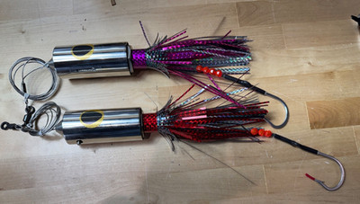 2 QTY - BALLYHOOD 48OZ COWBELL BANCHEE SUPREME HI SPEED WAHOO SALTWATER LURE NEW