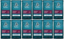 Caribou Coffee French Roast Ground Coffee Dark Roast, 12oz, 12 Bags, FEB/2027