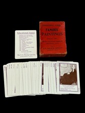Antique 1897 Famous Paintings Card Game - H.P. Gibson & Sons UK - 52 Cards Boxed