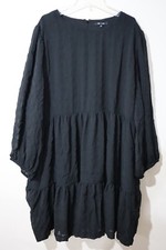 Madewell Long Sleeve Tiered Prairie Modest Flowy Textured Dress plus size 24
