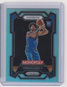2023-24 Panini Prizm Monopoly DERECK LIVELY RC light blue prizm /199 Dallas Mavs