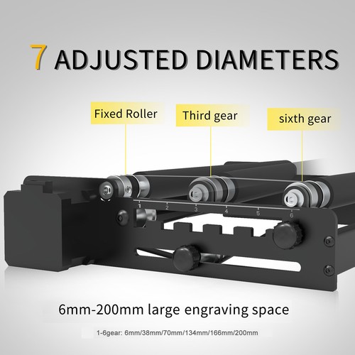 LÄNGERE rotierende Laserwalze für RAY5/Atomstack/Ortur/Neje Lasergraveur J8M7 - Bild 3 von 12