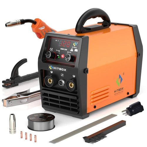 HITBOX Mig Welding Machine Synergy HBM1200 Semi-Automatic 3 in 1 Inverter Tig