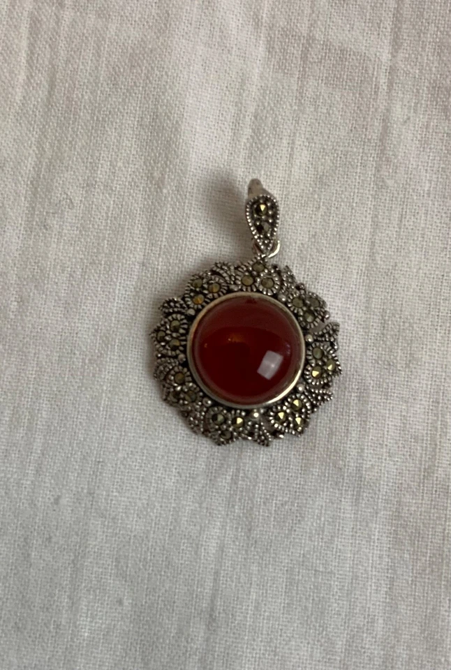 Ciondolo in argento 925, topazio e argento, 2 pz - Immagine 3 di 4