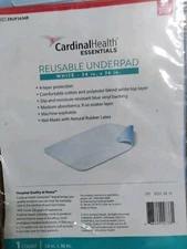 Lot of 2 Cardinal Health Essentials 34" x 36" Reusable Underpad Bed Pad Washable