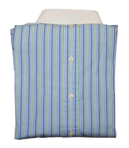 $125 Polo Ralph Lauren Mens Contrast Stripe Dress Shirt Blue Green Navy Small - Picture 2 of 4