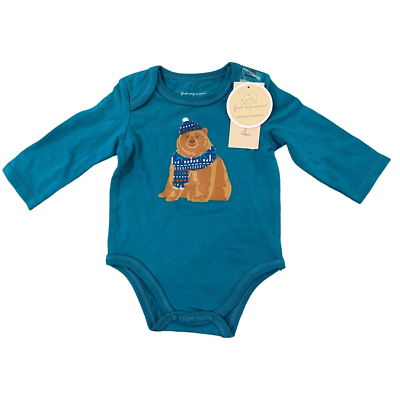 FIRST IMPRESSIONS Baby Boys Cuddle Bear Bodysuit Harbor Blue 6-9