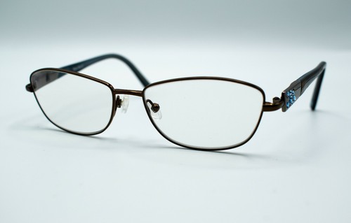 Vera Wang Luxe Diaphanous Jewelled Eyeglasses Glasses Frames 51▢15-132 Greige