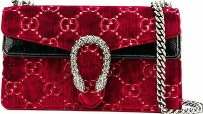maroon velvet bag