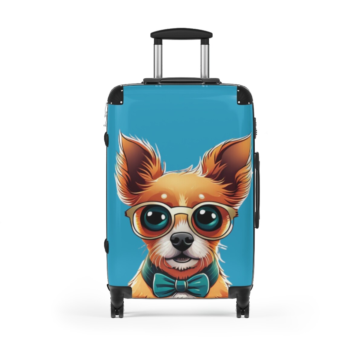 Suitcase_ PC+ABS_Trolley Spinner_Cute Puppy Wearing Glasses_MB (Only Front)-image