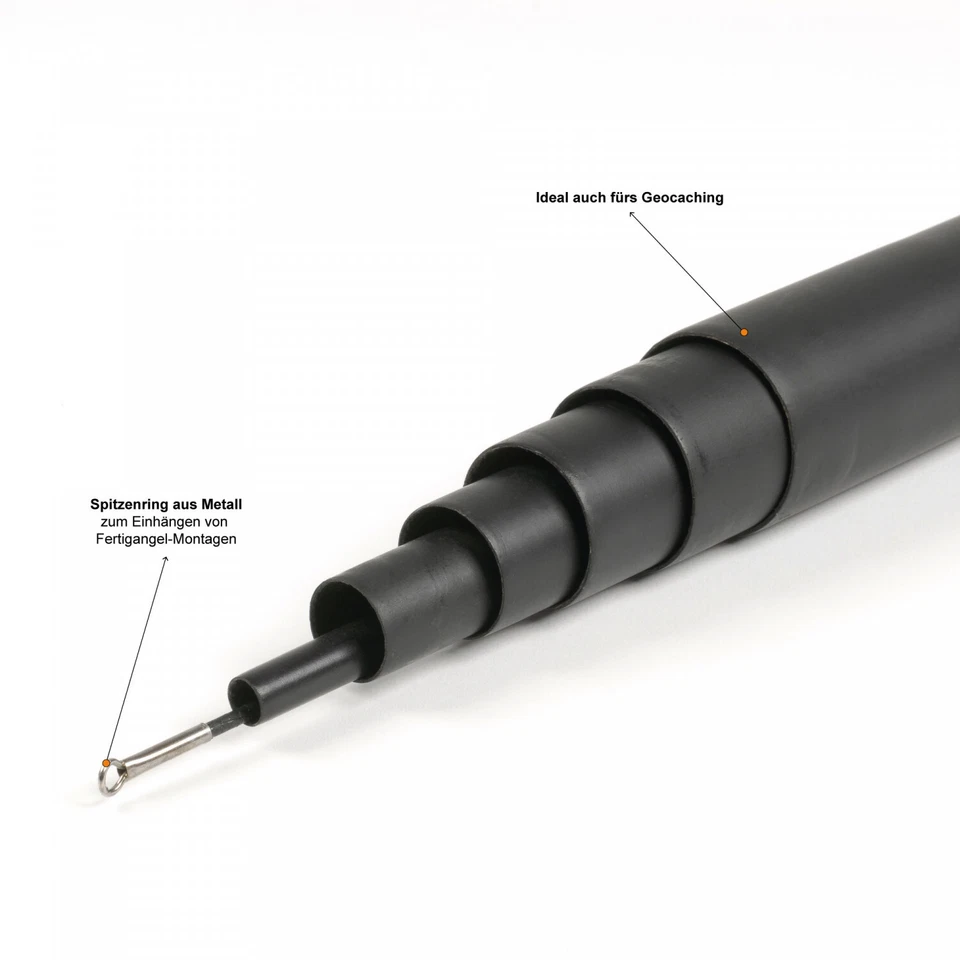 Stipprute Stipp 3-7m Fiberglas Angelrute Teleskoprute Spitzenring Zite Fishing - Bild 3 von 4