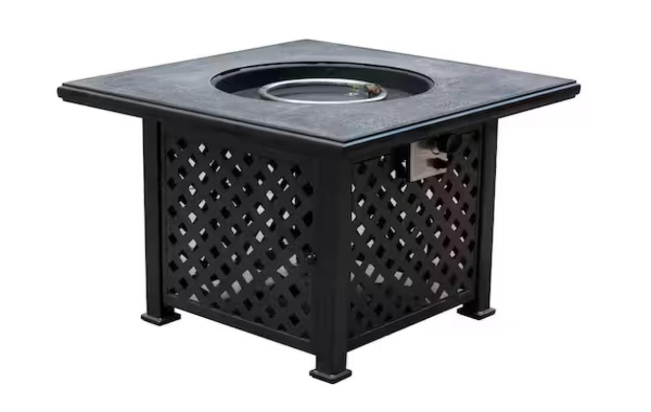 Hampton Bay Highland Point 34 inch Square Steel Propane Gas 
