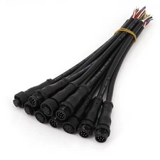 5Pairs Waterproof 8Pin 20cm Male and Female 24AWG Outdoor Cable Plug Connector