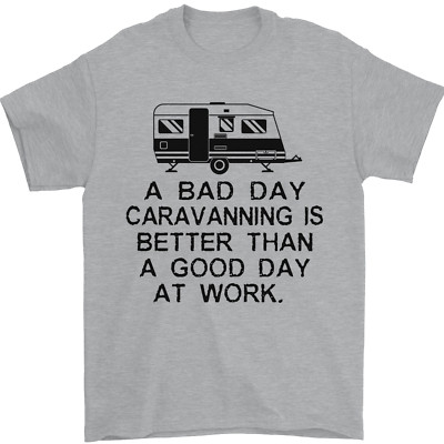 Lustiges Herren T-Shirt A Bad Day Caravaning Caravan 100% Baumwolle
