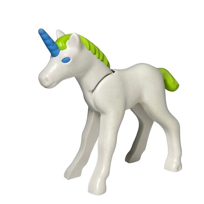 Playmobil Baby Unicorn Figure White Green Blue 2