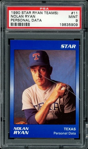 1990 Star (Teams) Baseball #11 Nolan Ryan Pers. Dat. PSA 9 (scratched)