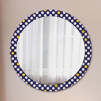 Wandspiegel Mit Farbigem Rahmen Badezimmer Und Wohnzimmer Retro Punkte
