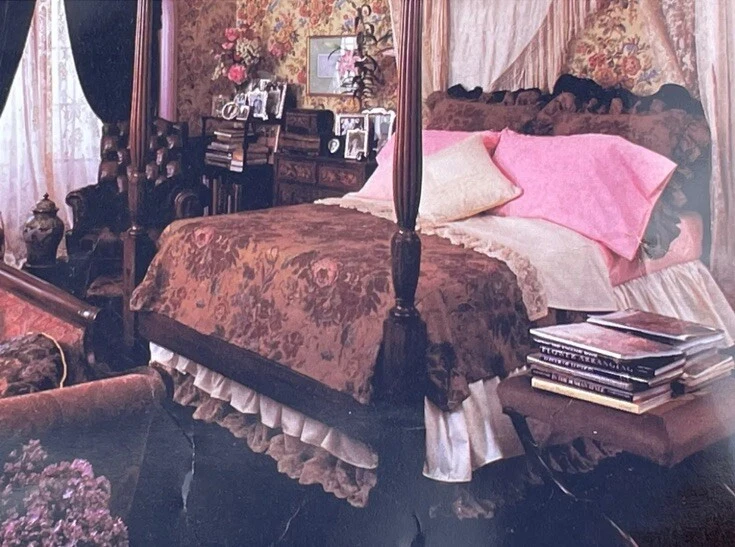 Vtg RALPH LAUREN Full Flat Sheet Avery Pale Rose Pink Floral Damask USA New NIP - Image 4 of 4