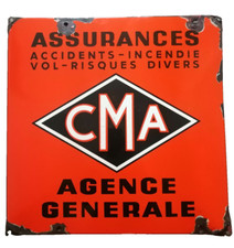 PLAQUE ÉMAILLÉE ASSURANCE CMA