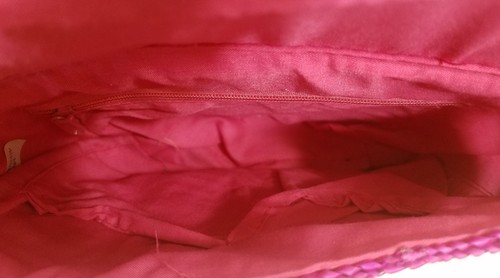 Magid Handbag Pink Straw Small Cross Body "Heart and Home" Style NEW WITH TAGS - Picture 3 of 3