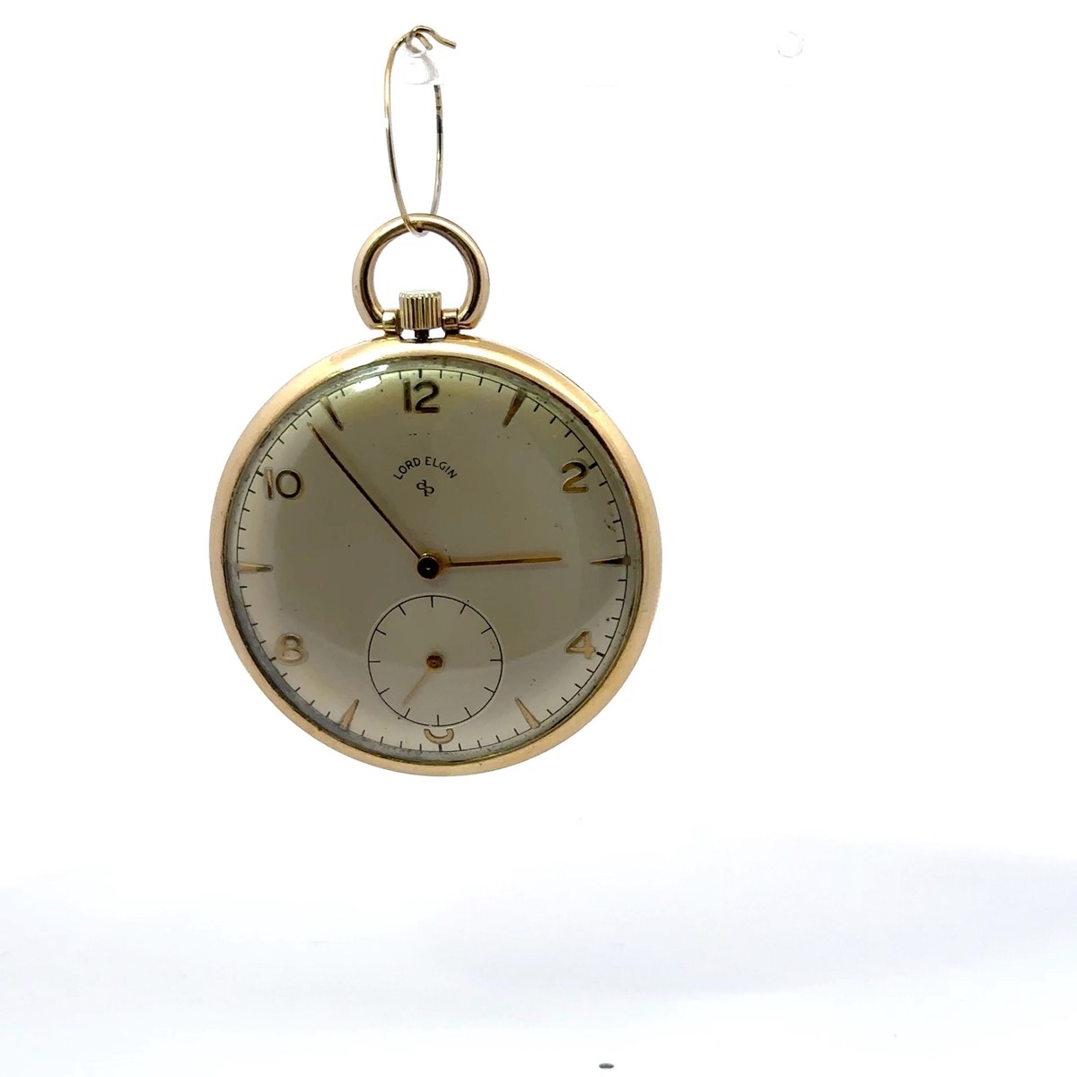 Lord Elgin 1949 Grade 543 Pocket Watch Model 10s 21j 14k Gold Filled Open  Face