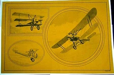 Tri Chem Antique Airplanes Biplanes vintage plane Picture on Suede to Paint 7899
