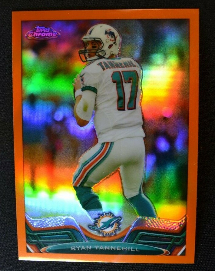 2013 Topps Chrome Orange Refractors Ryan Tannehill #176 Miami Dolphins
