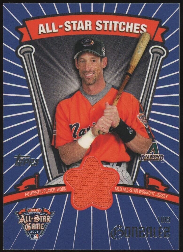 2005 Topps Updates & Highlights Luis Gonzalez Game-Used All-Star Jersey Card