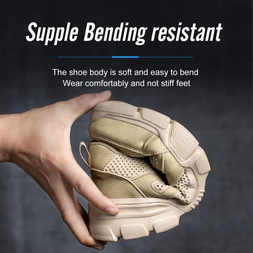 Men's Steel Toe Work Boots Indestructible Safety Shoes Breathable Hiking Sneaker - Picture 8 of 30