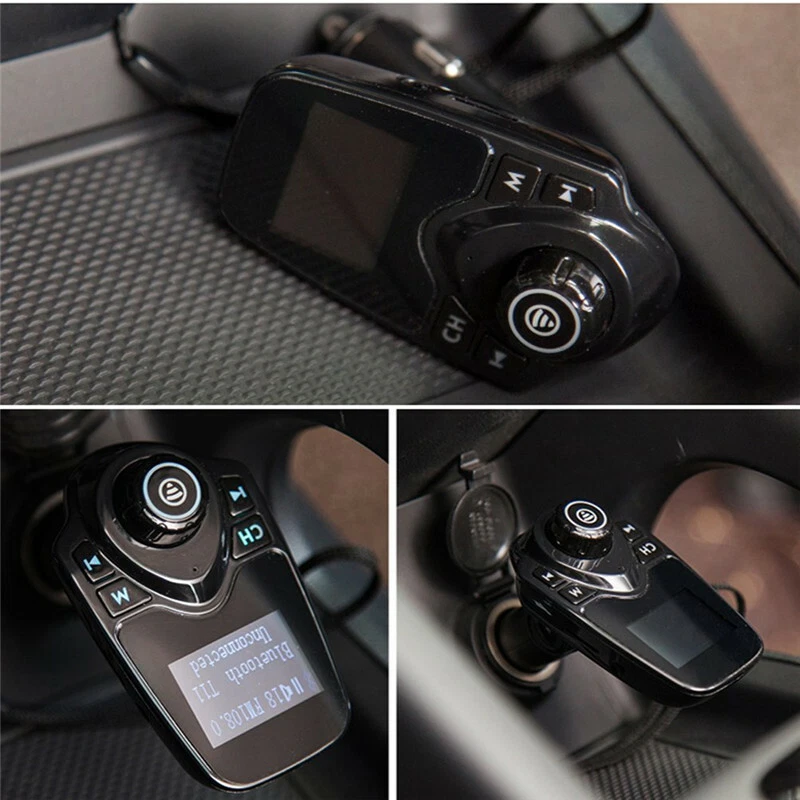 Bluetooth Wireless FM Transmitter Modulator MMC MP3 Player Dual USB Car Charger - Image 3 of 4