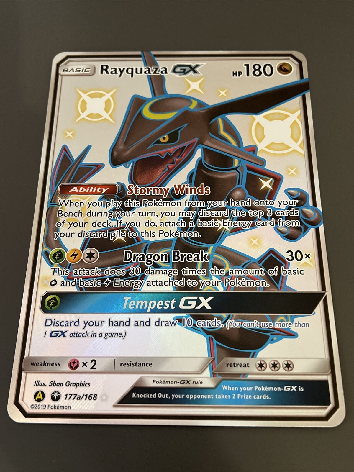 Mavin  SHINY FULL ART Rayquaza GX 177a/168 ULTRA RARE Alternate Hidden  Fates Pokemon LP