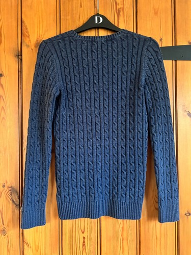 Crew Clothing Company navy cable knit jumper with metallic thread, Size 10 - Picture 4 of 4