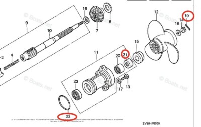 Honda Lower Unit Seal kit Oil Seal 8/9.9/10/15/ 20HP 91252-ZW9-003