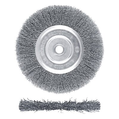Wire Brush for Grinder - 6 Inch Fine Crimped Wire Wheel for Bench Grinder wit...