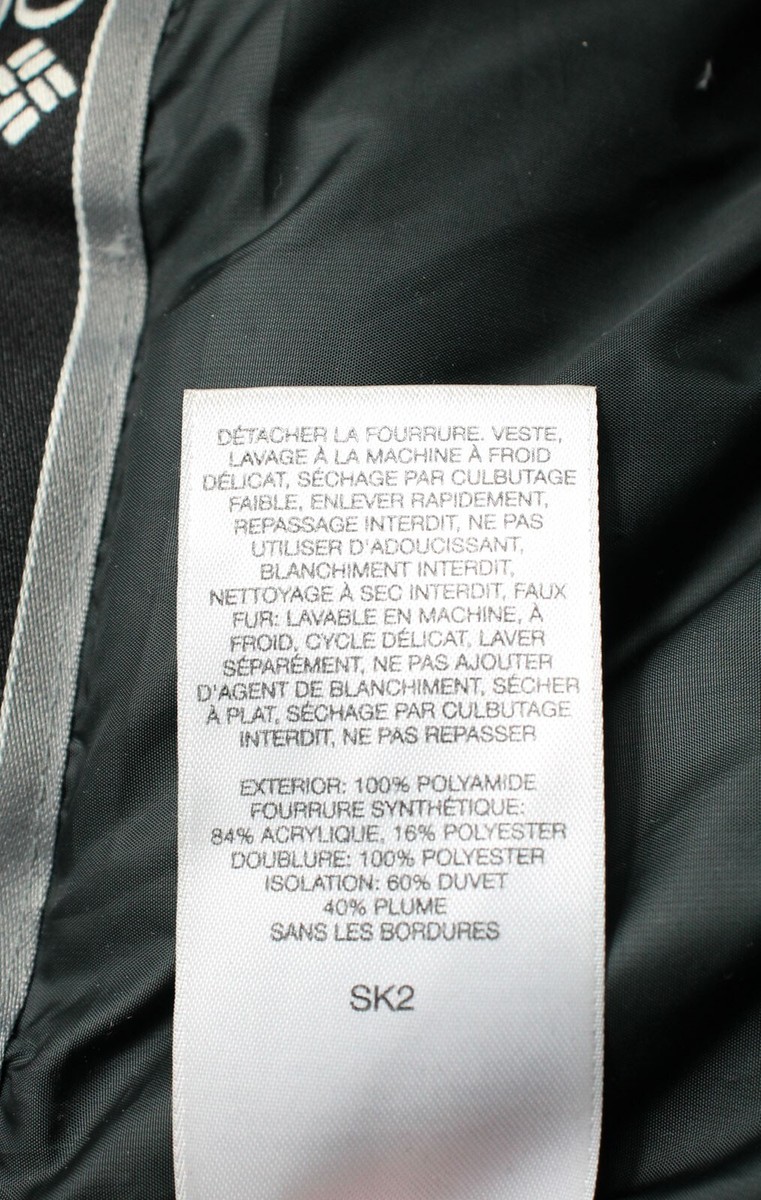 COLUMBIA EM5257 Jacket Men's XL Down Filled Faux Fur Hood Lined | eBay
