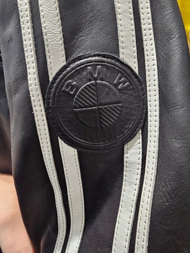 BMW Womans LEATHER JACKET, TWIN STRIPES LRG #76141539831 - Picture 5 of 6
