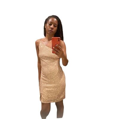 crystal sky dress sequin Cristal Sky green sequin mini dress size xs