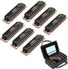 EASTTOP Harmonica Set Harmonica of 1/7/12 10Holes Professional Blues Harp Gift