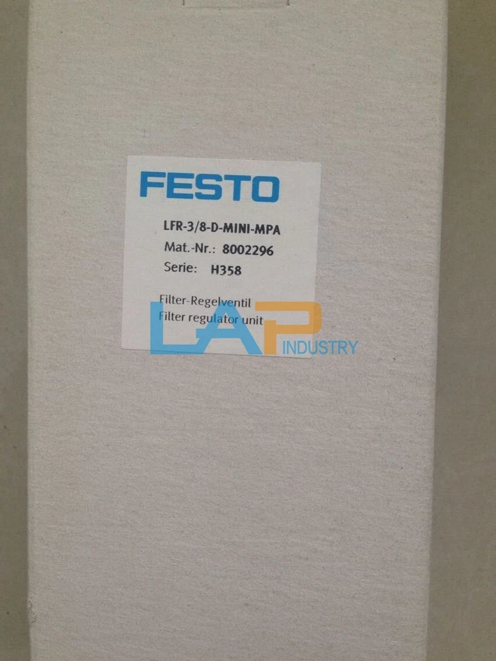 1PCS NEW FOR FESTO Pressure Regulating Filter LFR-3/8-D-MINI-MPA 8002296 - Image 3 of 4