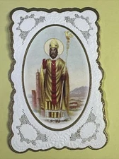 SAN PETRONIO - Santino - Holy Card - Gold