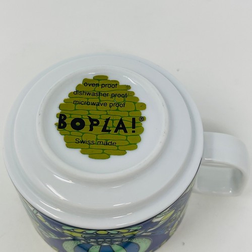 Bopla Cup & Saucer Set Blue Yellow Turquoise Eggs Birds Porcelain Modern Art NEW - Picture 13 of 21